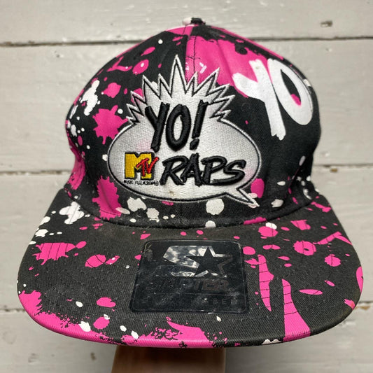 Yo MTV Raps Starter Black Pink and White Snapback Cap