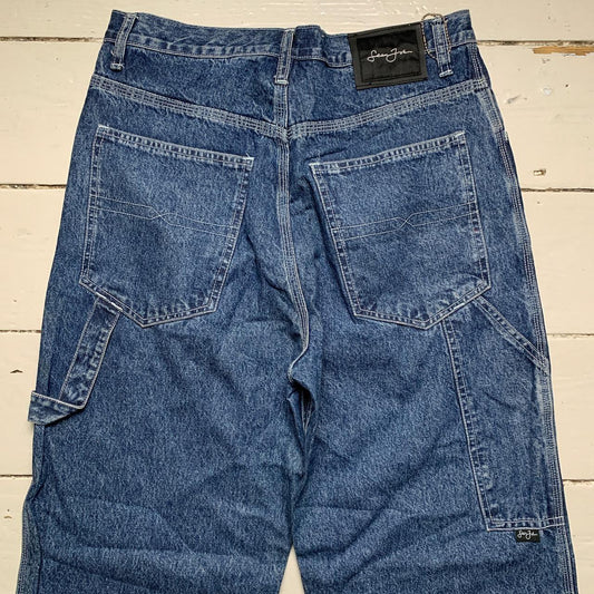 Sean John Vintage Baggy 90’s Cargo Carpenter Jeans Navy and Black