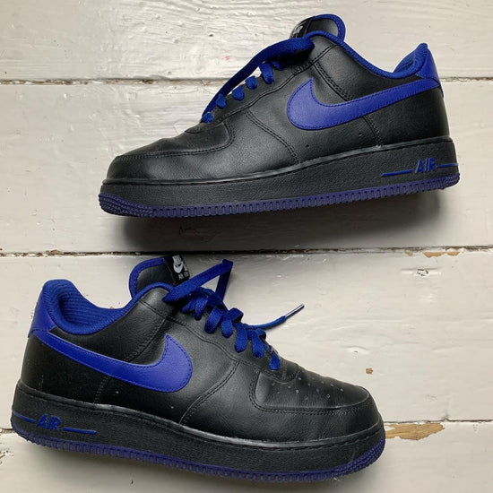 Nike Air Force 1 Black and Blue