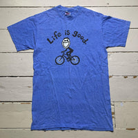 Life is Good Jacobs Gallery Bicycle Vintage 90s Single Stitch T Shirt