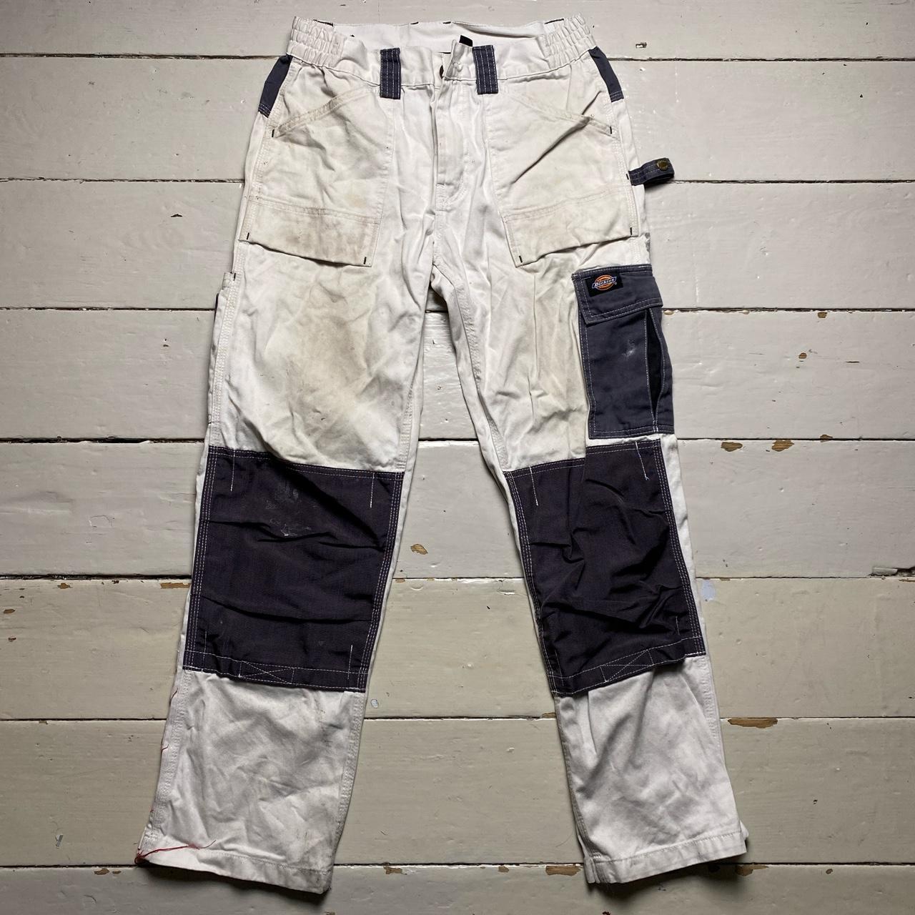 Dickies Utility Work Pant Trousers White and Grey