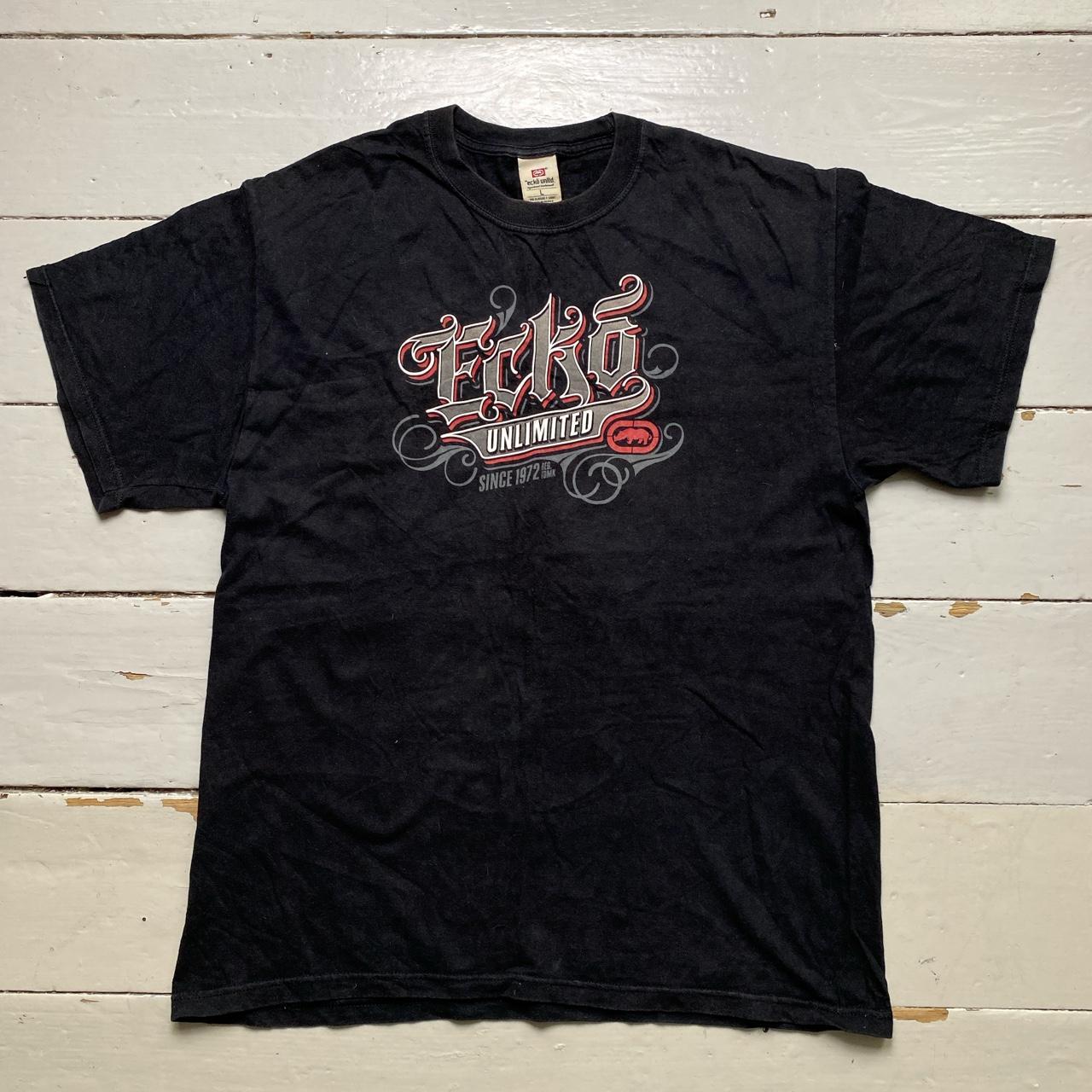 Ecko UNLTD Black and Red Vintage T Shirt