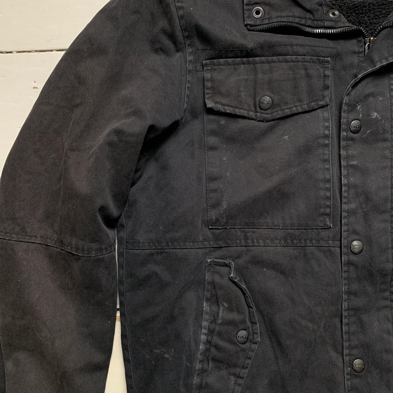 Levis Black Sherpa Denim Jacket