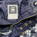 G Star Raw Navy and White Puffer Jacket (S)