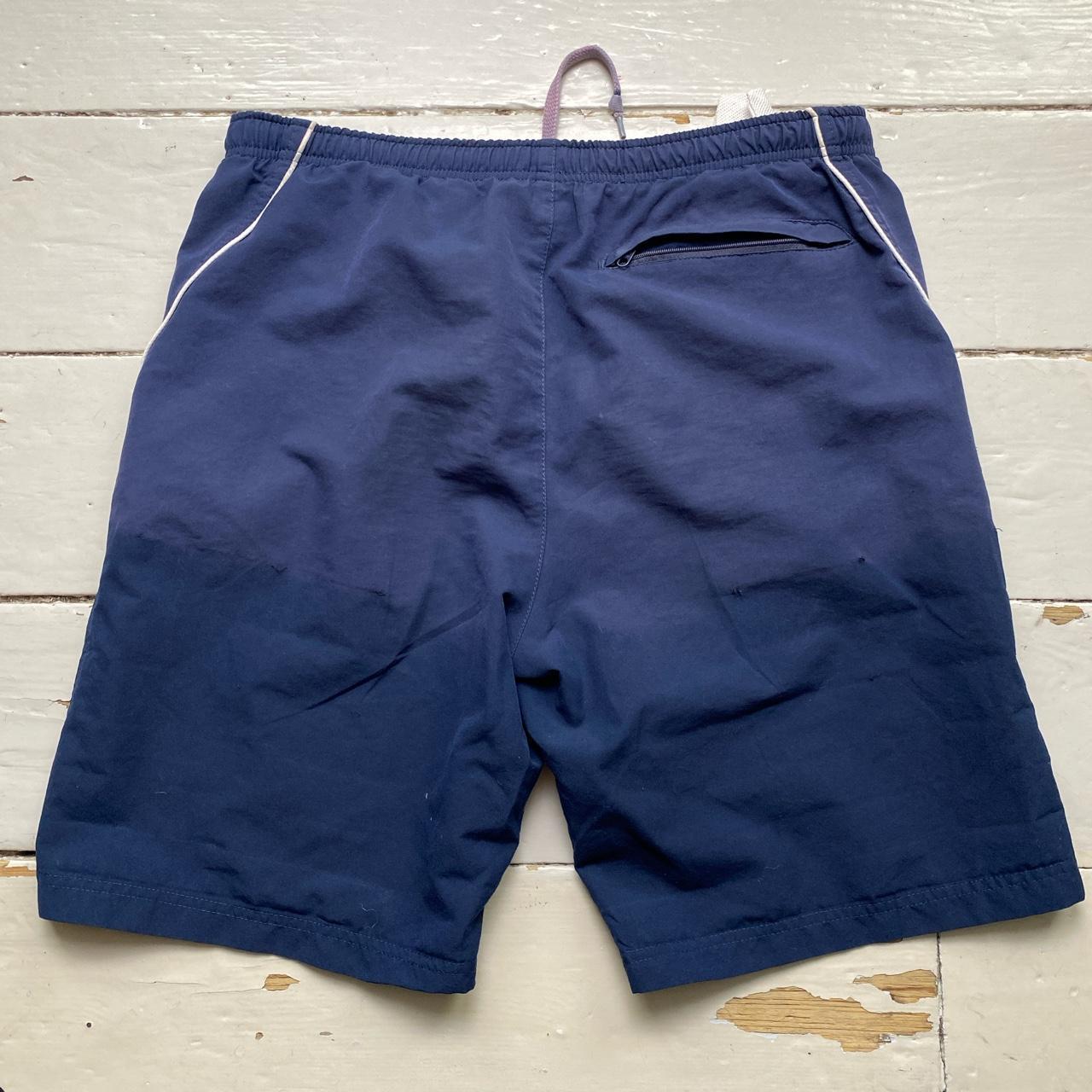 Nike Vintage Swoosh Shell Track Pant Shorts Navy and White