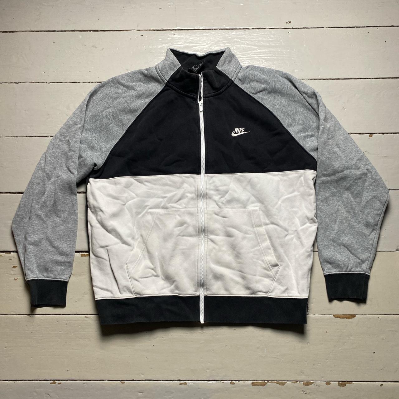 Nike Swoosh Black White and Grey Zip Jumper