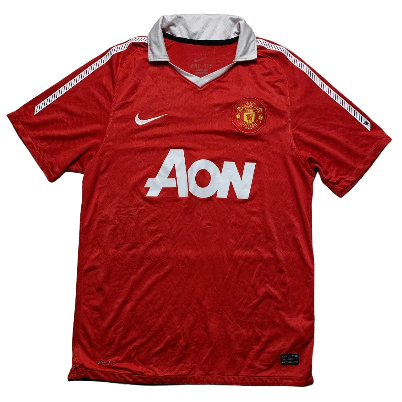 Nike Manchester United Red and White Football Jersey (M)