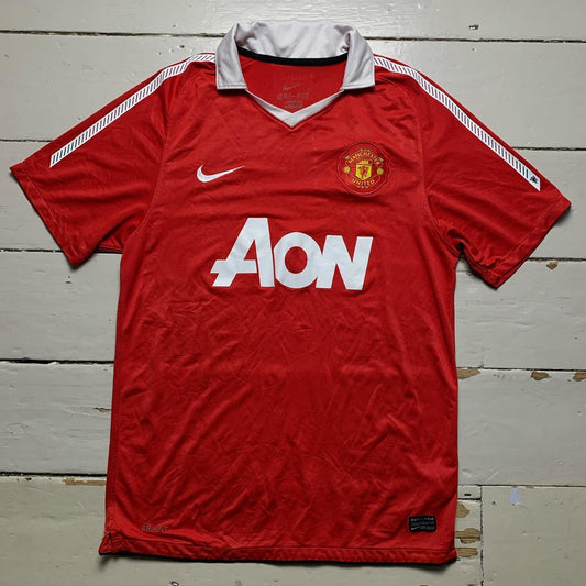 Nike Manchester United Red and White Football Jersey