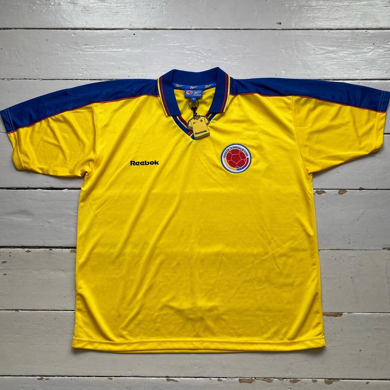 Colombia Reebok Vintage 90’s 1998/9 Football Jersey Yellow Blue and Red