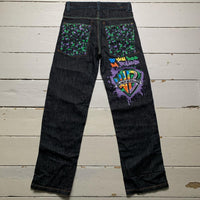 Time Is Money Vintage Printed Jeans If You See Da Police Warn A Brother