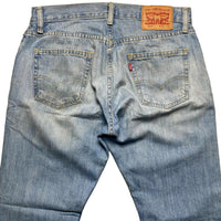 Levis 514 Light Blue Baggy Stonewashed Jeans (32W)