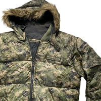 Down Impact Digi Camouflage Reversible Black Puffer Coat (L)