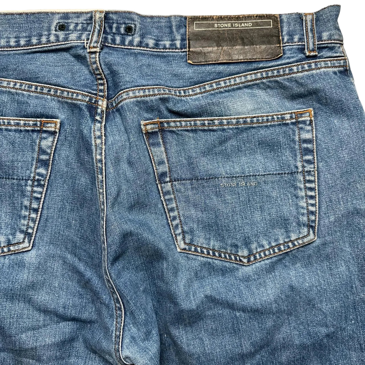 Stone Island Denims Vintage Jean Shorts Jorts Navy Blue (38W)