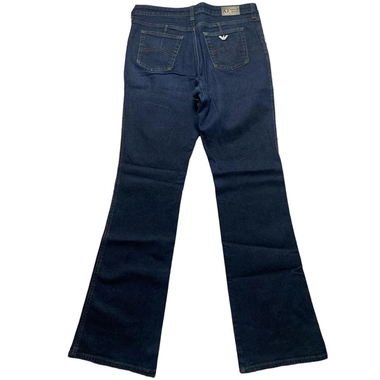 Armani Womens Flared Dark Navy Jeans (32W)