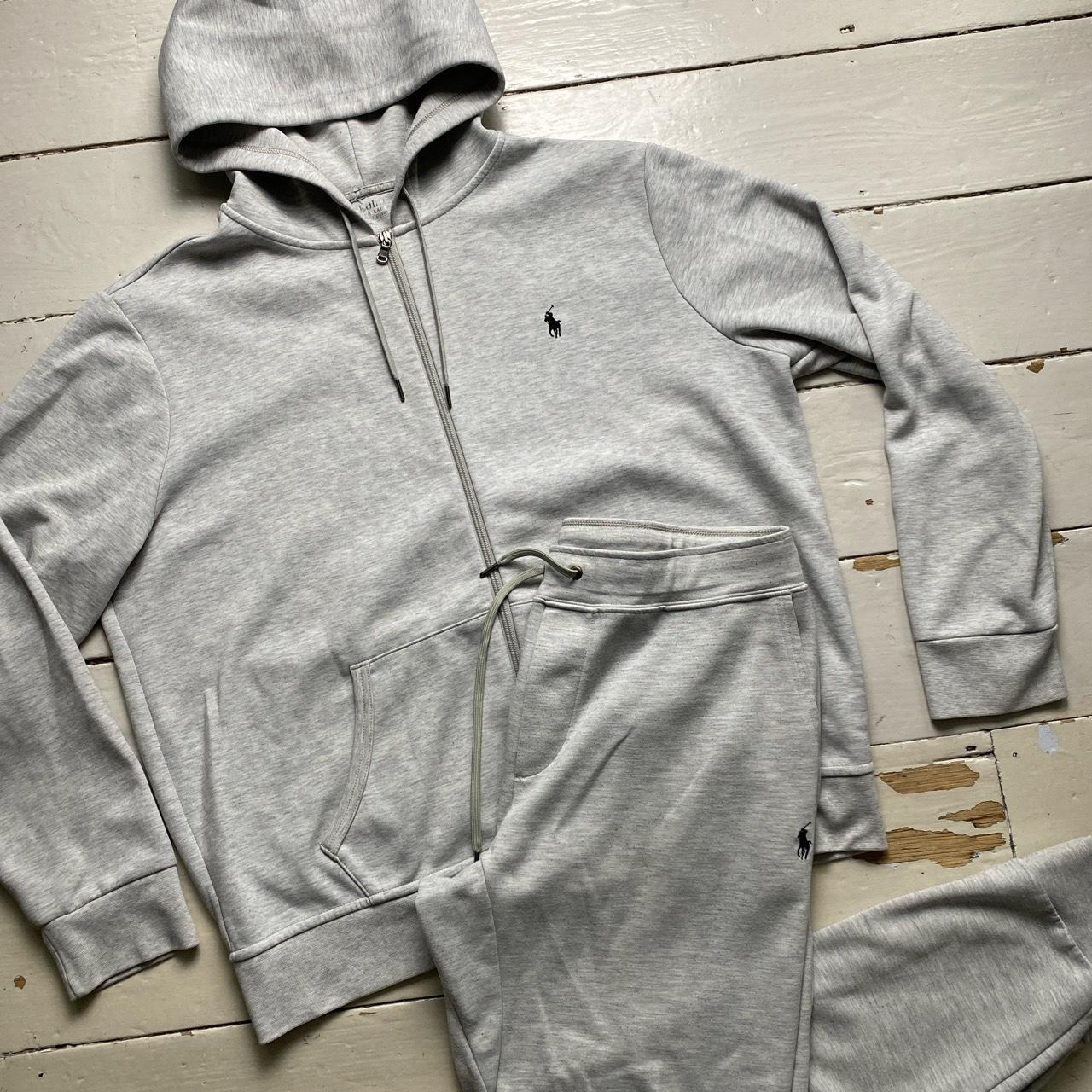 Ralph Lauren Polo Heather Grey and Black Pony Newer Season Full Tracksuit