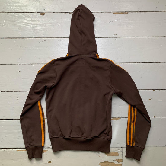 Adidas Womens Brown and Orange Vintage Tracksuit