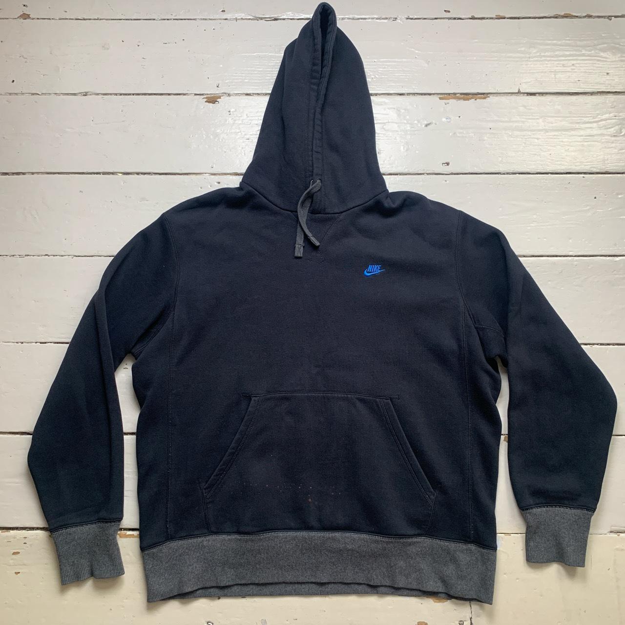 Nike Vintage Swoosh Hoodie Black and Blue