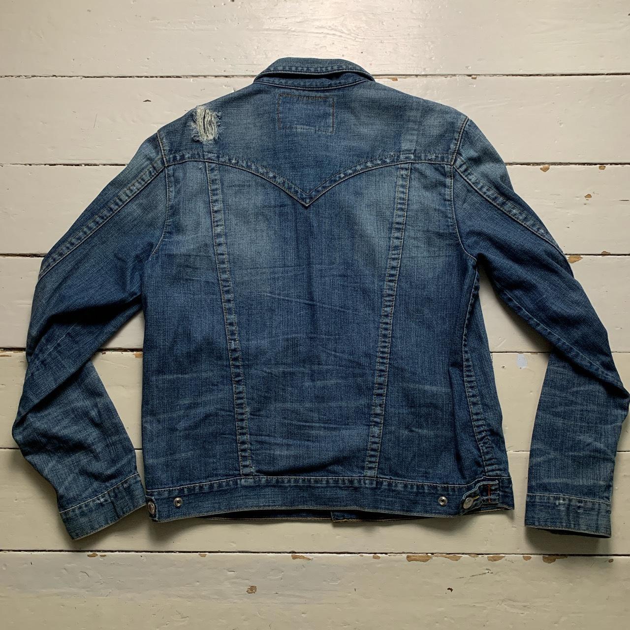 True Religion Johnny Jacket Denim Distressed Jacket