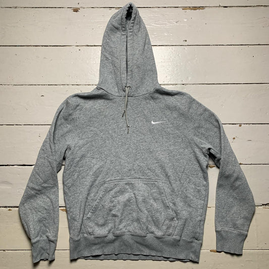 Nike Swoosh Grey and White Hoodie