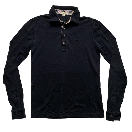 Burberry Brit Black Long Sleeve Polo Shirt (XS)