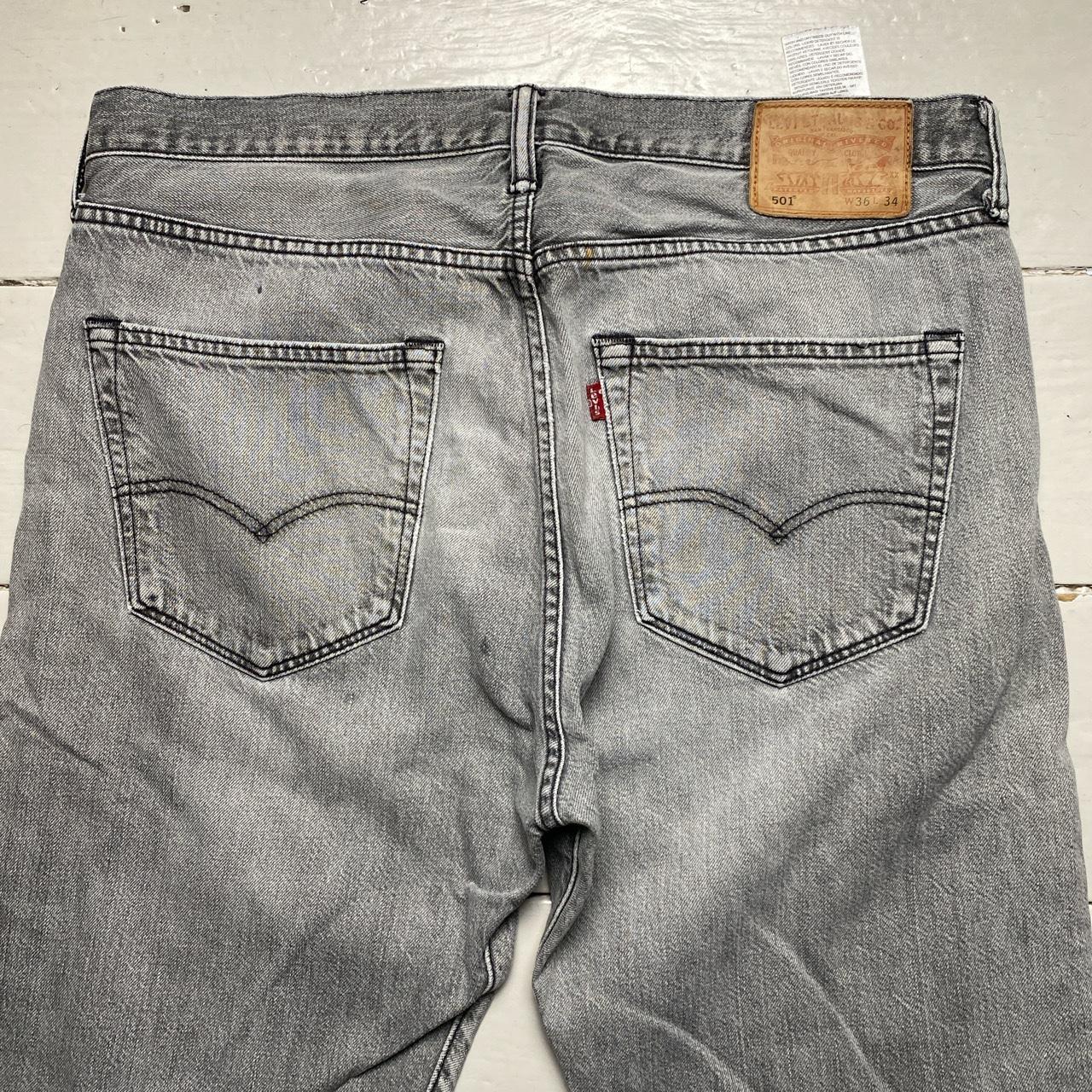 Levis 501 Grey Baggy Jeans