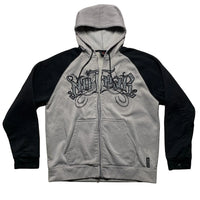 No Fear Grey and Black Vintage Hoodie