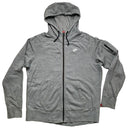 Nike Grey and White Swoosh Hoodie Zip Arm Pocket (XL)