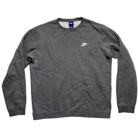 Nike Swoosh Grey and White Jumper (M)
