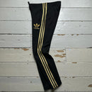 Adidas Originals Black and Gold Vintage Track Pant Flared Bottoms