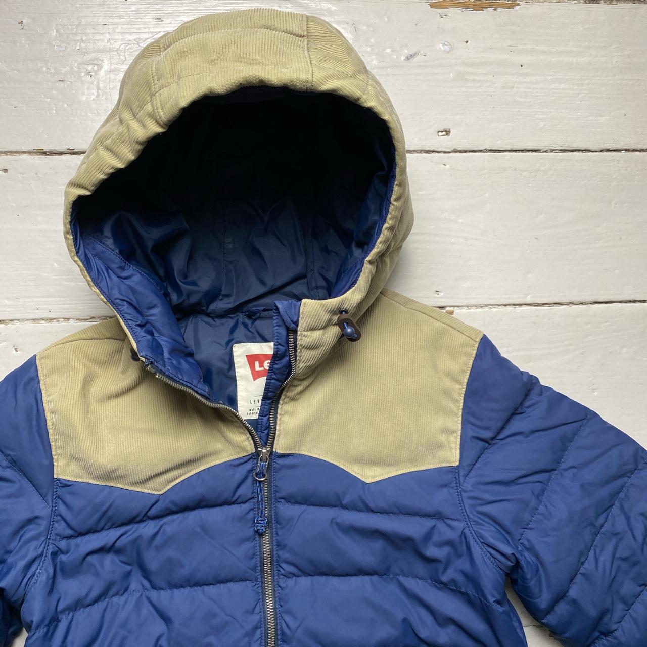 Levis Navy and Cream Corduroy Puffer Jacket