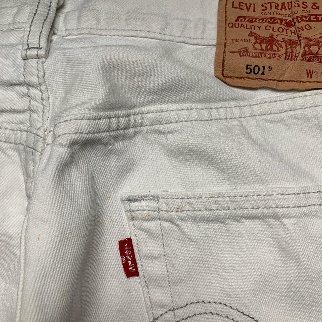 Levis Vintage 501 White Jeans