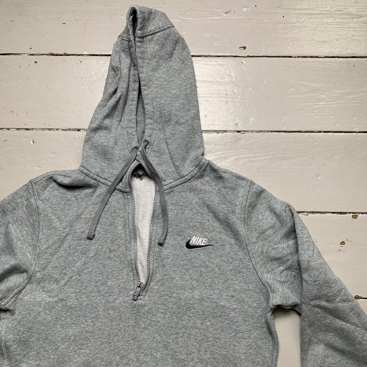 Nike Swoosh Grey Black and White Hoodie