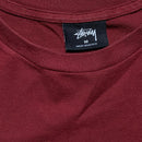 Stussy Burgundy and Yellow Spellout T Shirt (M)