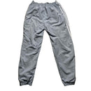 Adidas Silver and Grey Baggy Shell Track Pant Bottoms (L)