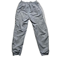 Adidas Silver and Grey Baggy Shell Track Pant Bottoms (L)