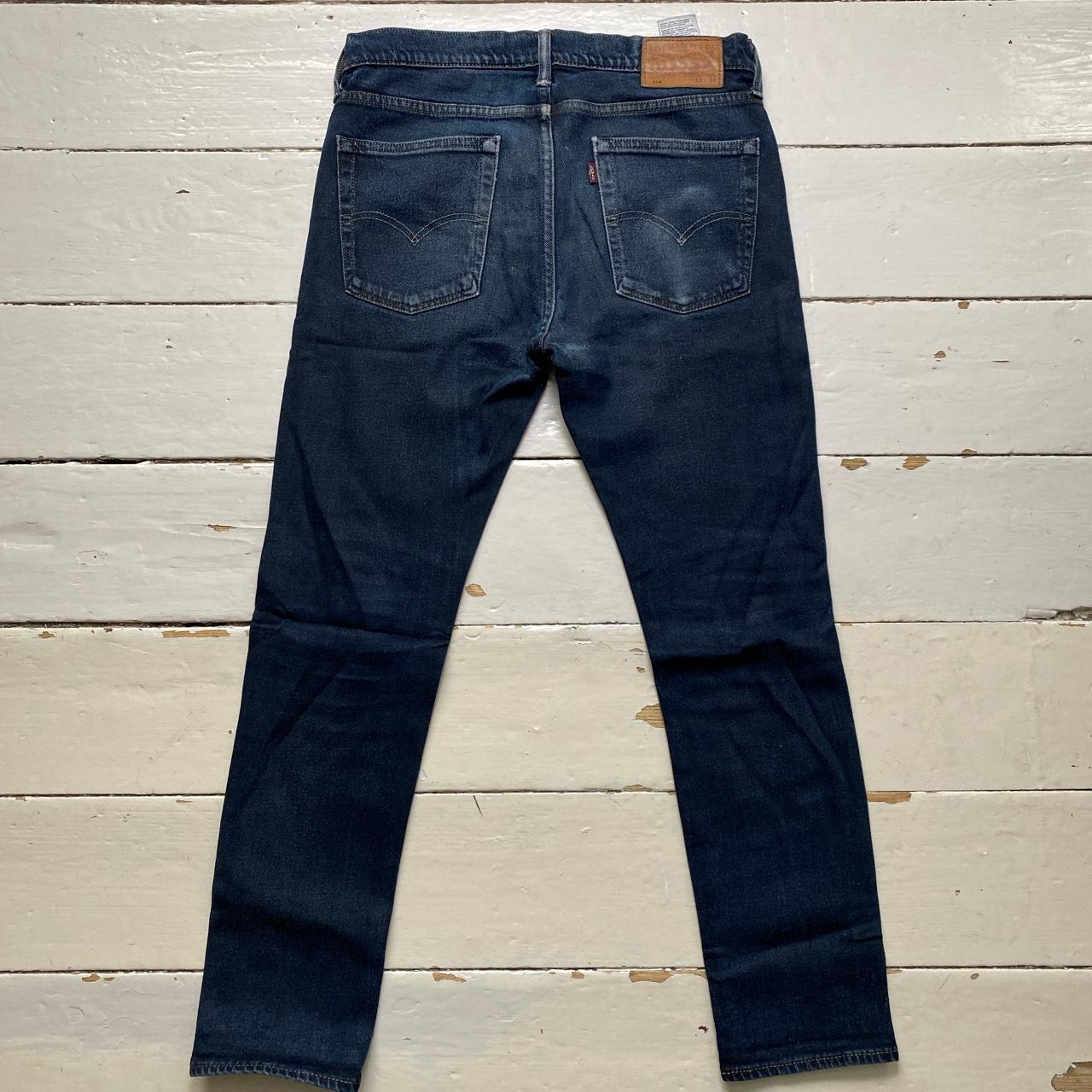 Levis 510 Vintage Distressed Dark Navy Jeans