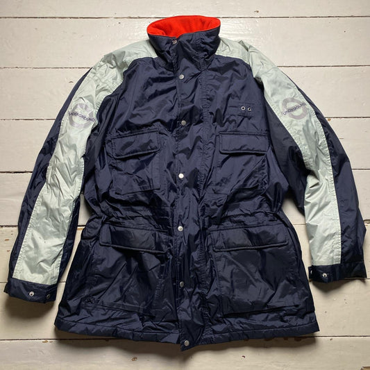 London Underground Jacket Navy and Silver