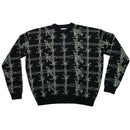 Yardsale Barbed Wire Black and Green Knit Jumper (M)