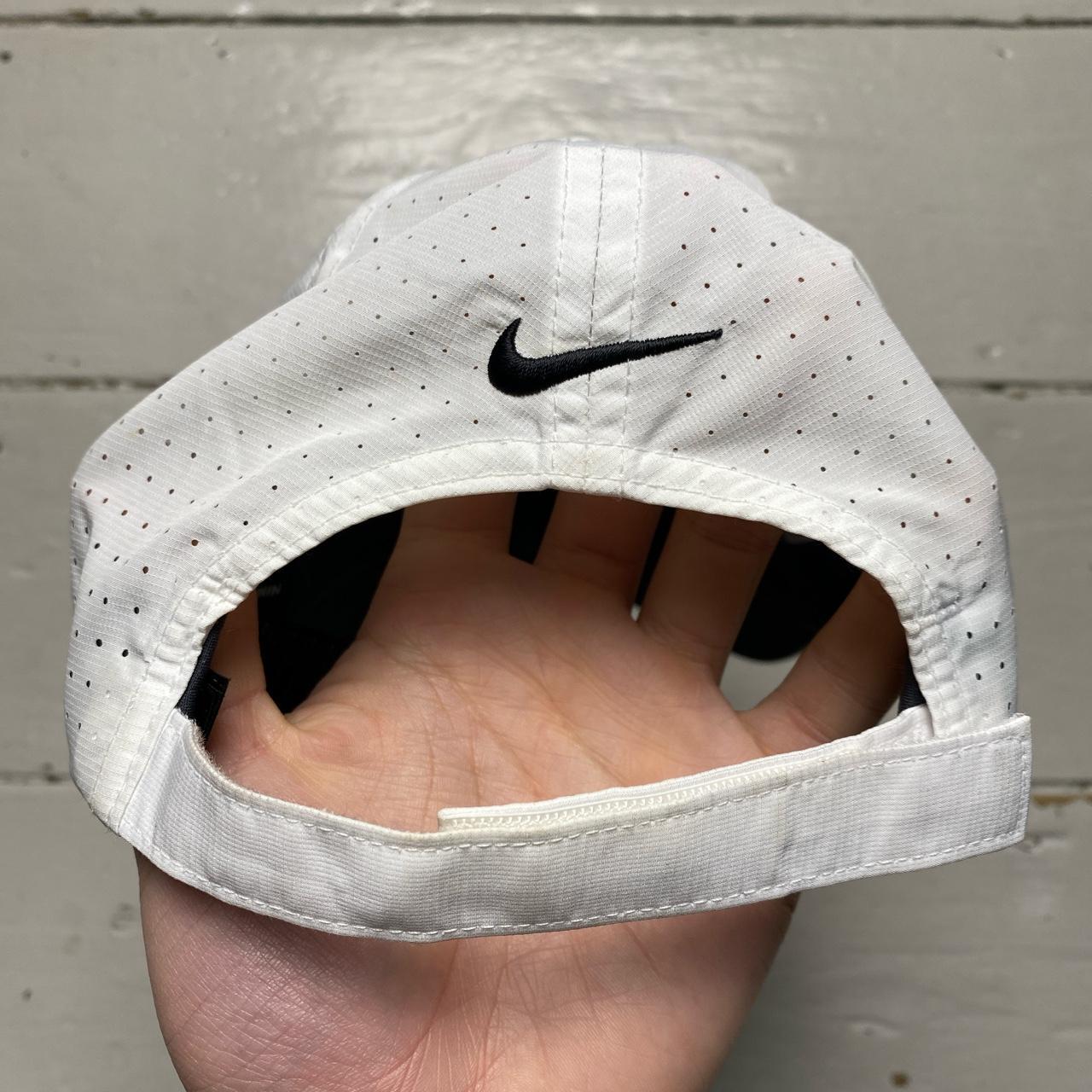 Nike Golf White and Black Swoosh Cap