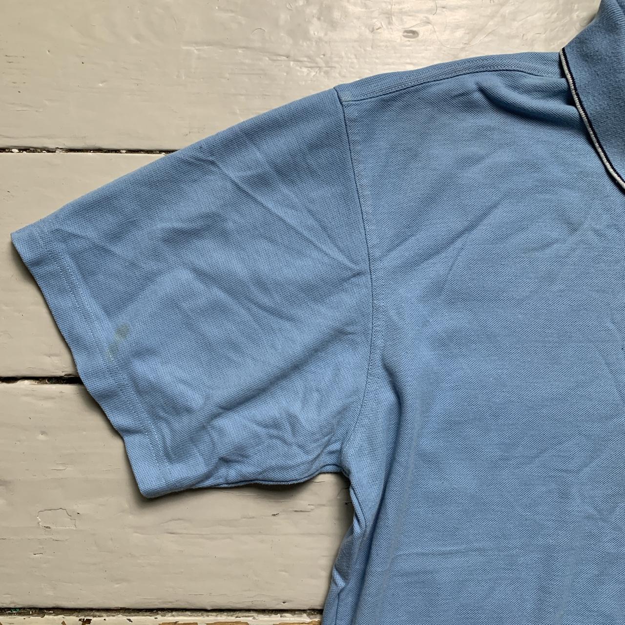 England Admiral Vintage Baby Blue Polo Football Shirt