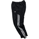 Adidas Black and White 3 Stripe Shell Trackpant Bottoms (S)