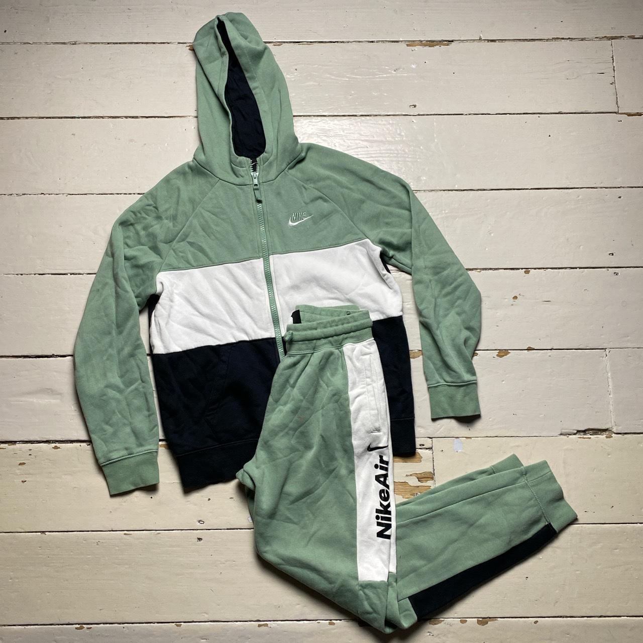 Nike Air Tracksuit Green White and Black