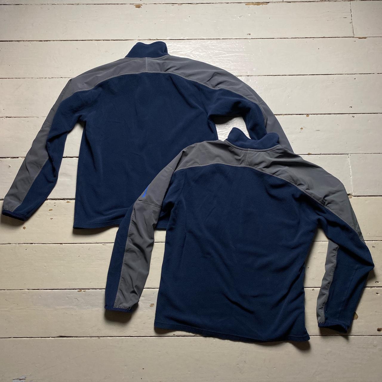 The North Face Navy and Grey Polartec Fleece Quarter Zip Jumper