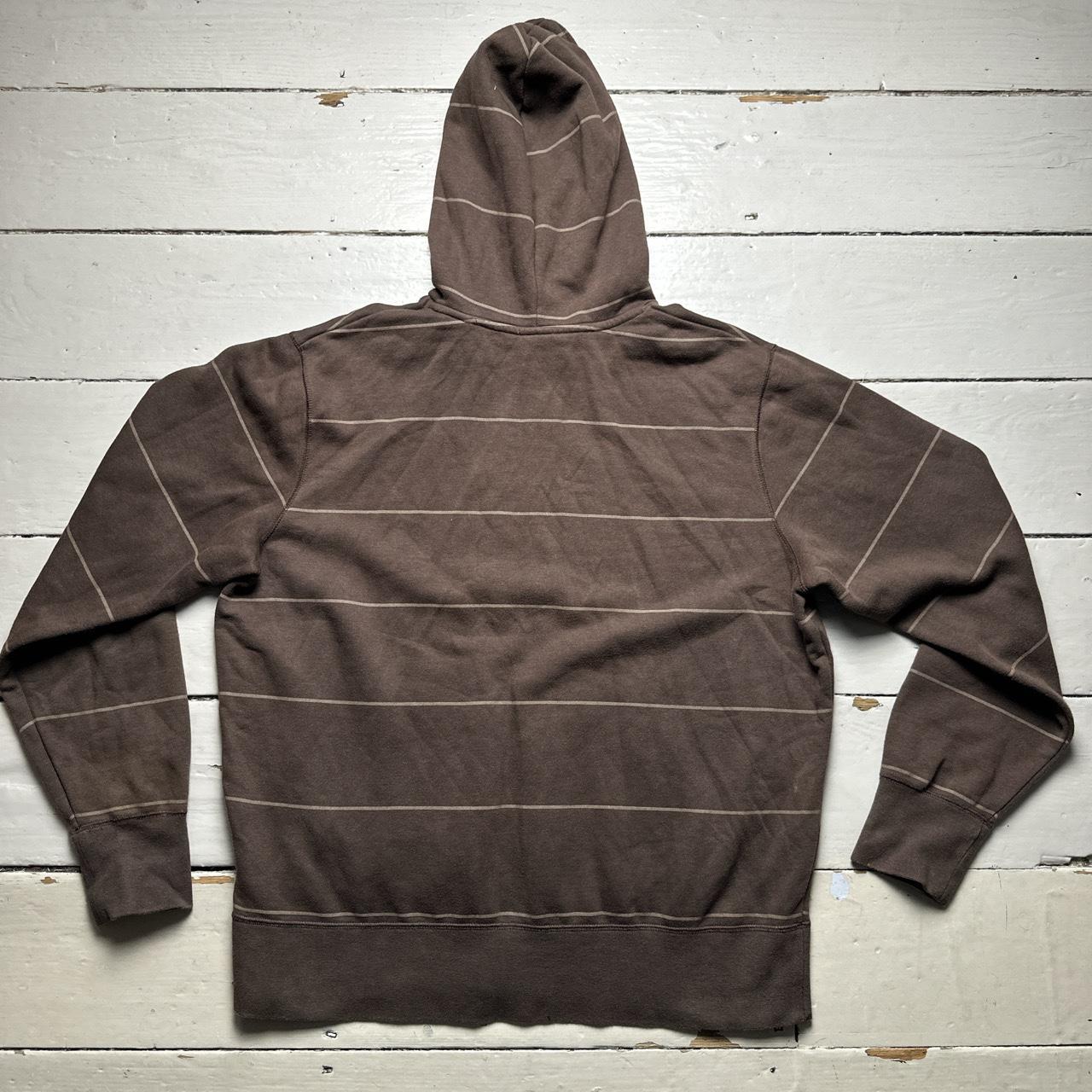 Nike Vintage Brown and Orange Swoosh Hoodie