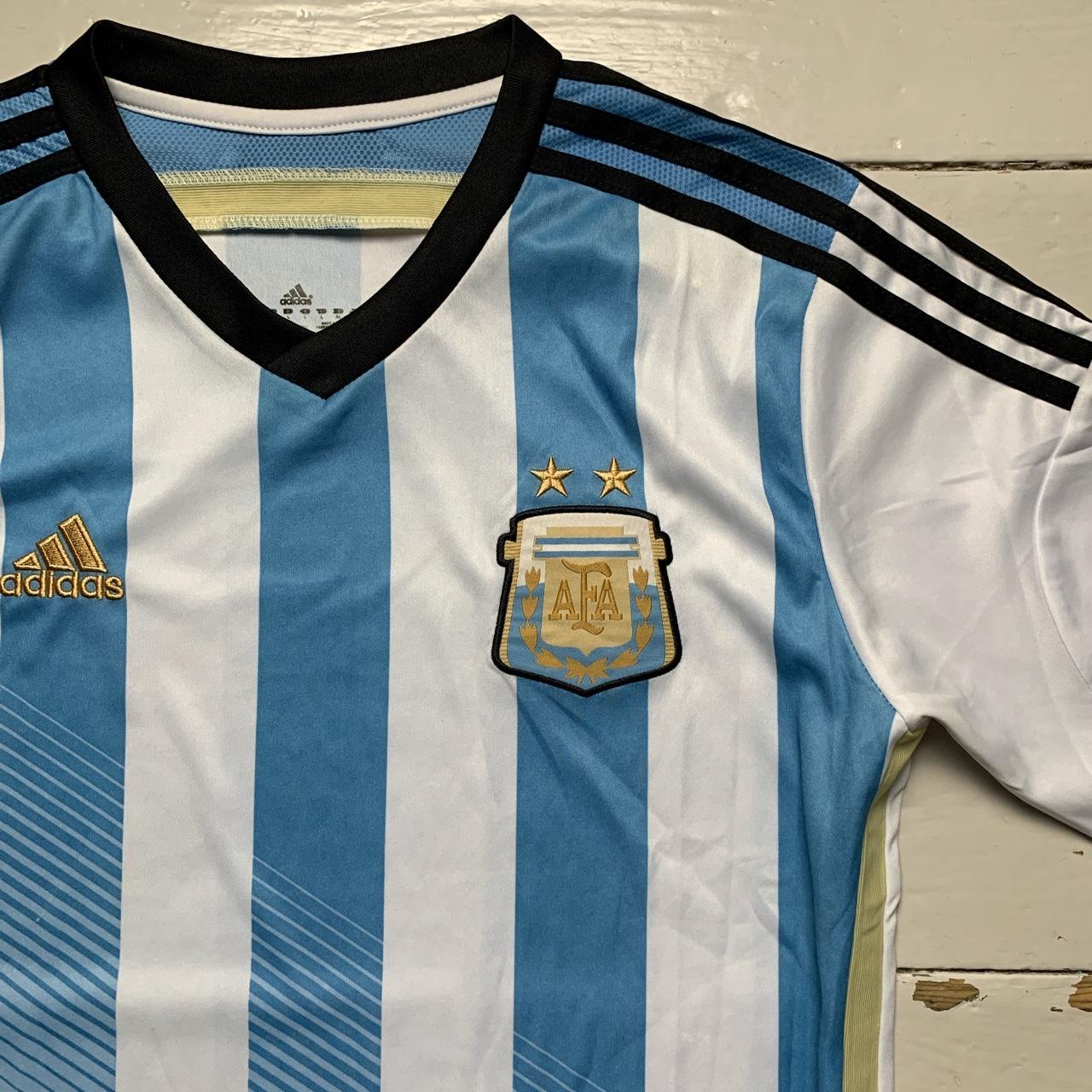 Argentina Adidas Climacool Blue and White 2014 Brasil World Cup Football Jersey