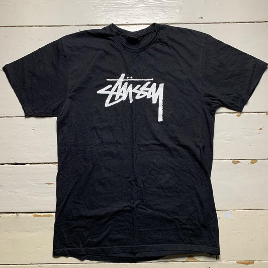 Stussy Black and White T Shirt