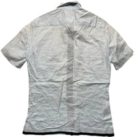 Hugo Boss Light Blue and Navy Short Sleeve Shirt (S)