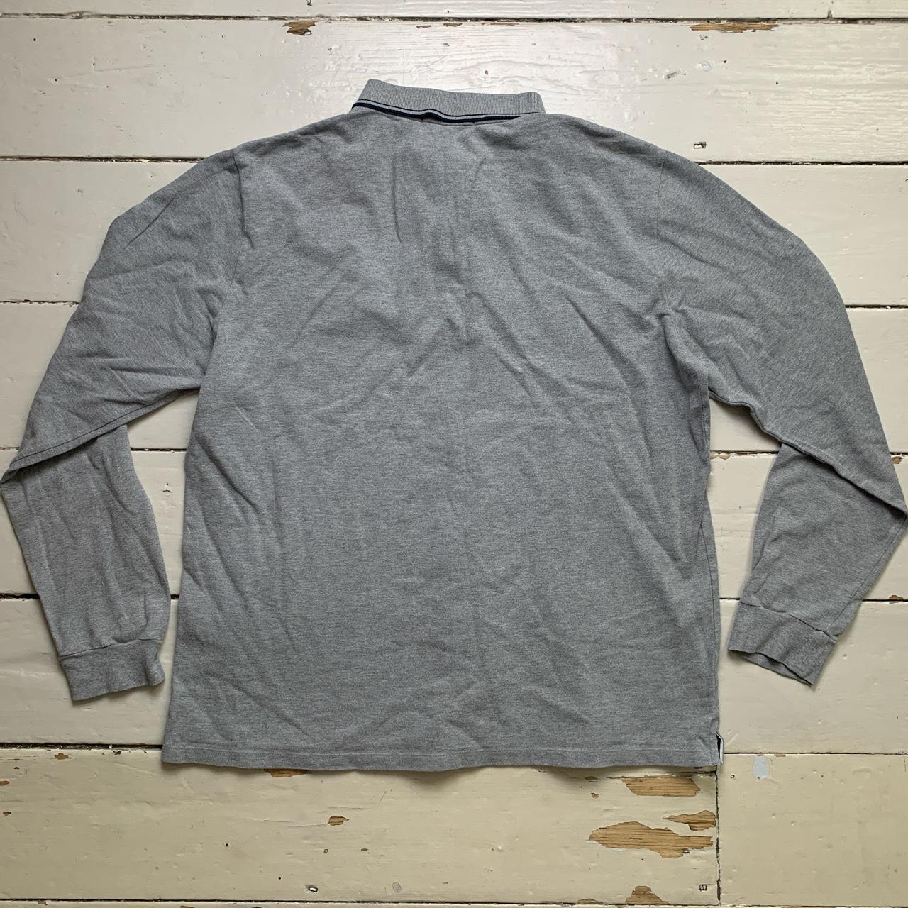 Stone Island Grey Long Sleeve Polo Shirt