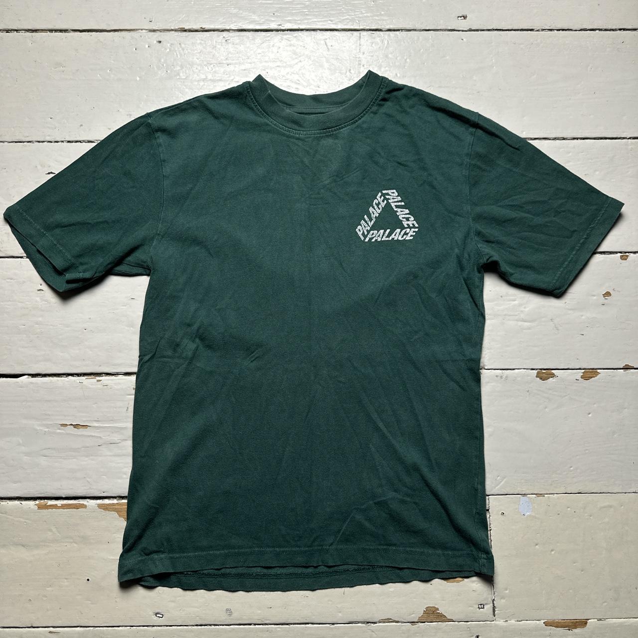 Palace Tri Ferg Bottle Green and White T Shirt