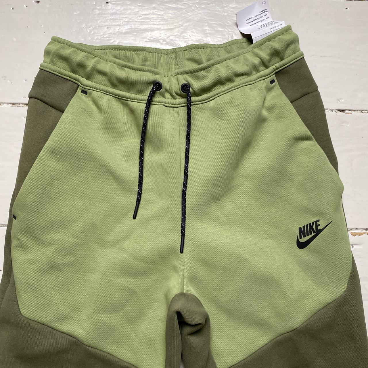 Nike Tech Fleece New Season Khaki Two Tone Green Jogger Bottoms